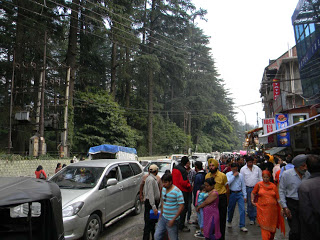 Traffic jam in Manali