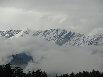 Snowfall on peaks