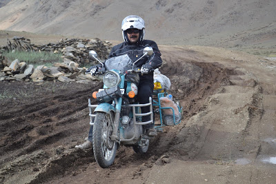 Biker on Leh-Manali highway