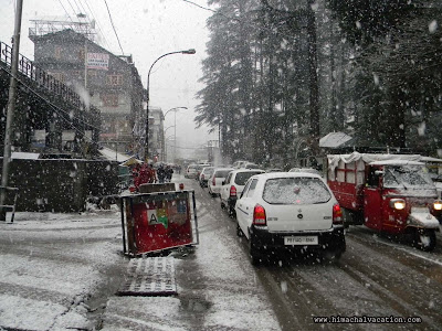 Snowfall in Manali