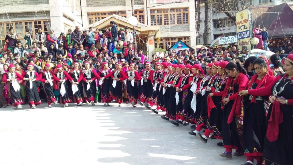 Folk dance during Manali Winter Carnival