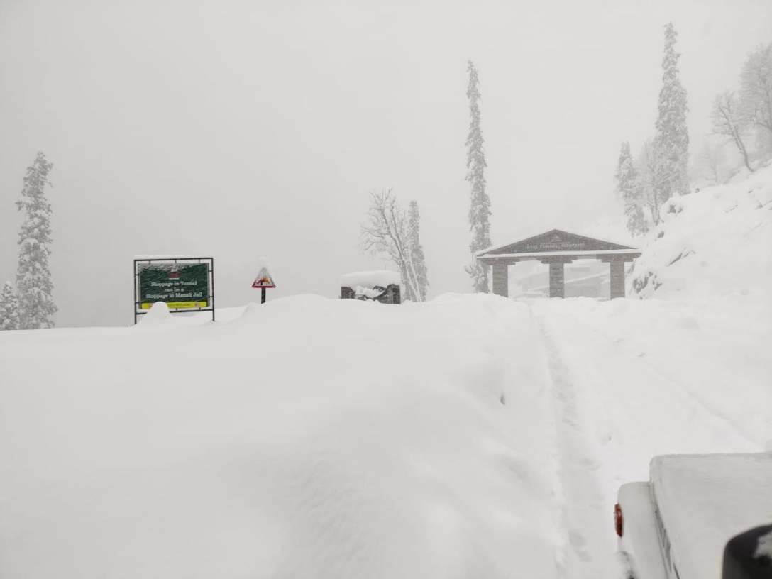 Atal tunnel after snowfall