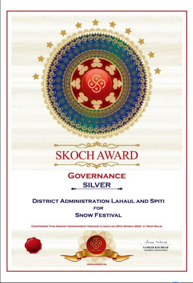 SKOCH award for snow festival
