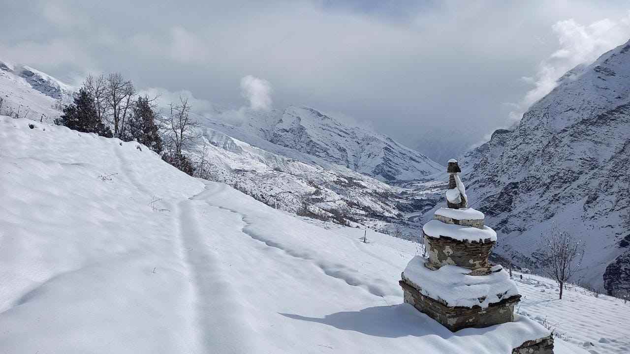 Lahaul valley after snowfall