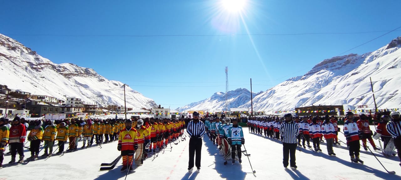 Women National Ice Hockey Championship at Kaza in Spiti 